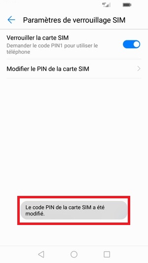 Changer le code PIN sur le Honor 8