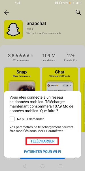 Connecter le compte au smartphone