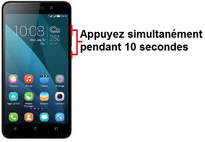Forcer l'arrêt si le Honor 4X est bloqué