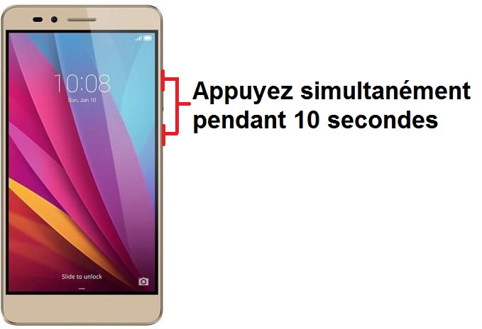 Forcer l'arrêt si le Honor 5X est bloqué