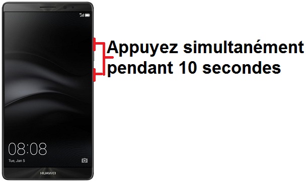 Forcer l'arrêt si le Huawei Mate 8 est bloqué
