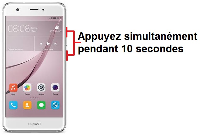 Forcer l'arrêt si le Huawei Nova est bloqué