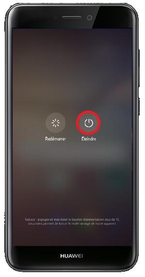 Comment éteindre le Huawei P8 lite 2017 ?