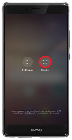 Comment éteindre le Huawei P9 ?