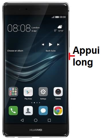 Comment éteindre le Huawei P9 ?