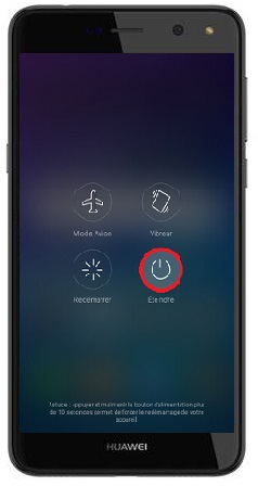 Comment éteindre le Huawei Y6 2017 ?