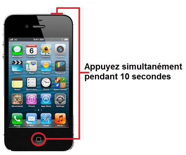 Forcer l'arrêt si le Apple iPhone 4S est bloqué