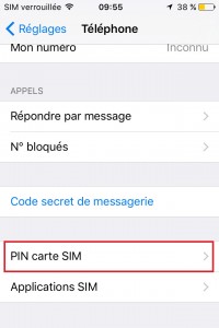 Modifier le code PIN de la SIM sur Apple iPhone 4S
