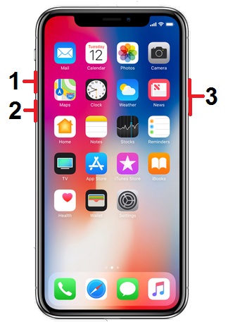 Forcer l'arrêt si le Apple iPhone X est bloqué