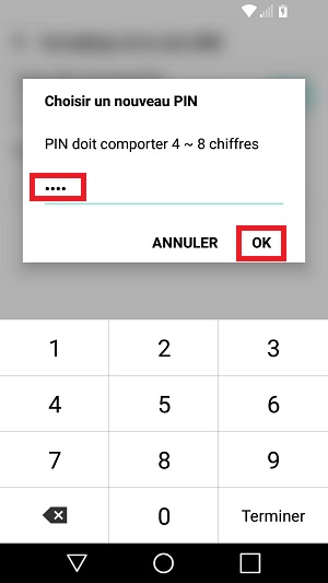 Changer le code PIN sur le LG K10 (2017)