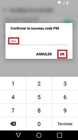 Changer le code PIN sur le LG K10 (2017)