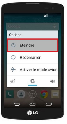 Comment éteindre le LG L Fino ?
