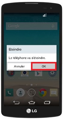 Comment éteindre le LG L Fino ?