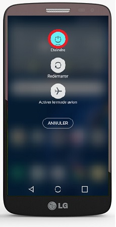 Comment éteindre le LG G2 ?