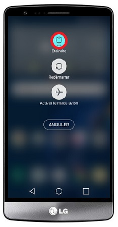 Comment éteindre le LG G3 ?