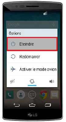 Comment éteindre le LG G Flex 2 ?
