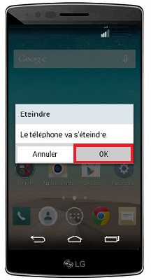 Comment éteindre le LG G Flex 2 ?