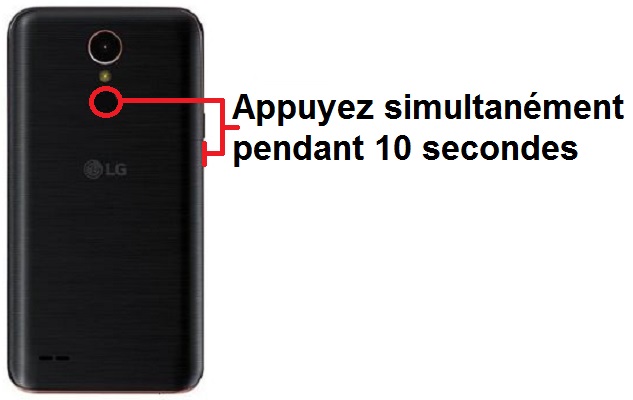 Forcer l'arrêt si le LG K10 (2017) est bloqué