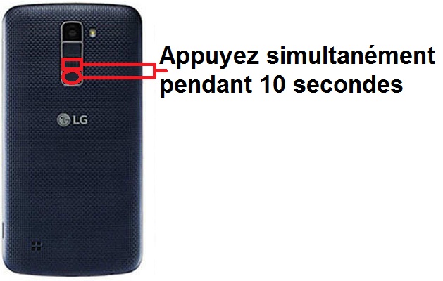 Forcer l'arrêt si le LG K10 est bloqué