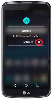 Comment éteindre le LG K10 ?