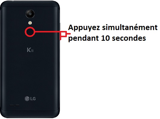 Forcer l'arrêt si le LG K11 est bloqué