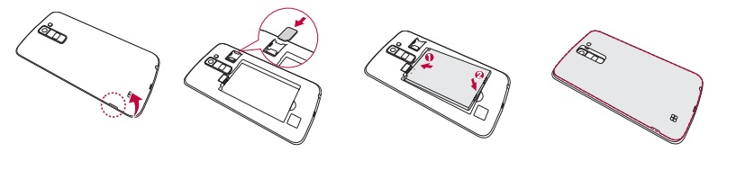 Insérer la carte SIM dans le LG K4