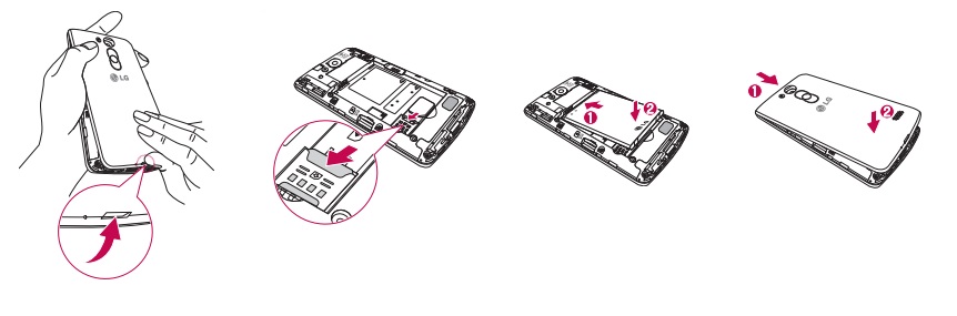 Insérer la carte SIM dans le LG L Fino