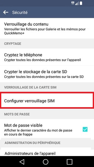 Changer le code PIN sur le LG G2