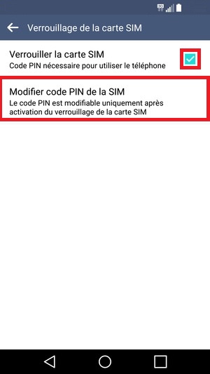 Changer le code PIN sur le LG G2