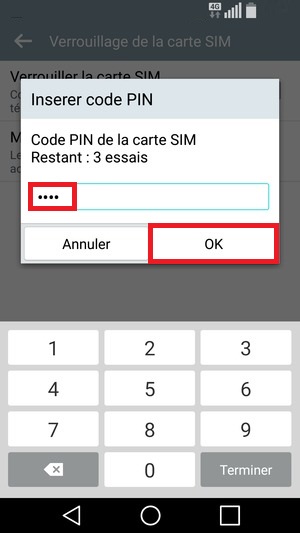 Changer le code PIN sur le LG G2