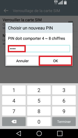Changer le code PIN sur le LG G2