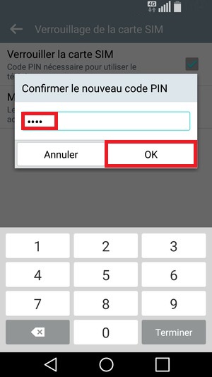 Changer le code PIN sur le LG G2