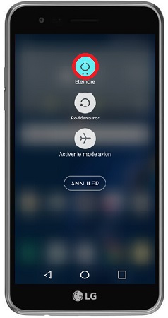 Comment éteindre le LG K4 ?