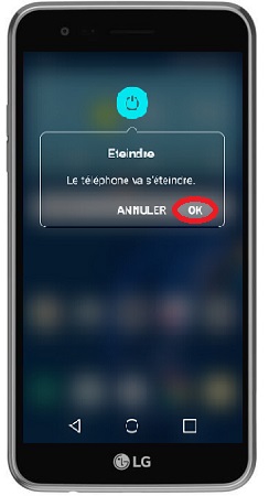 Comment éteindre le LG K4 ?