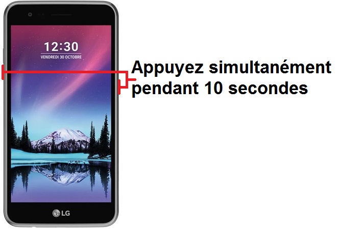 Forcer l'arrêt si le LG K4 est bloqué