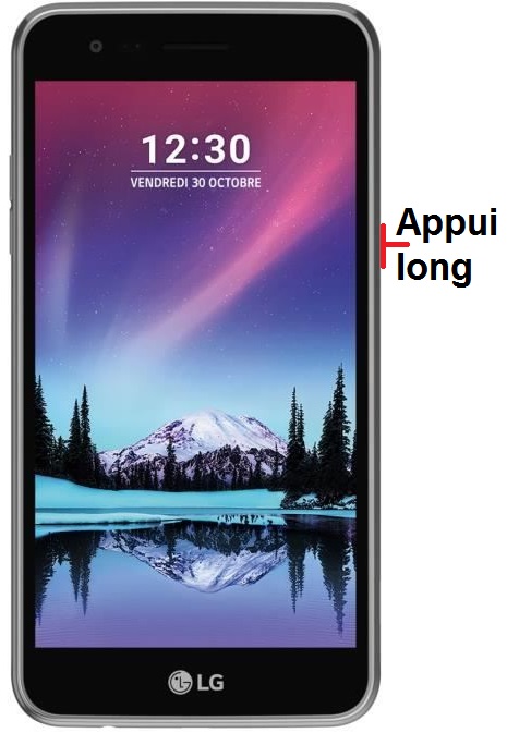 Comment éteindre le LG K4 ?