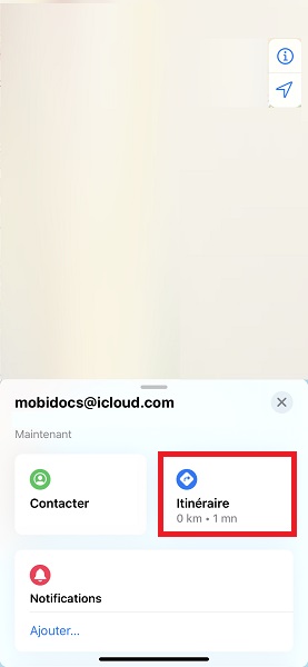 Partager sa position avec un contact