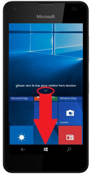 Comment éteindre le Microsoft Lumia 550 ?