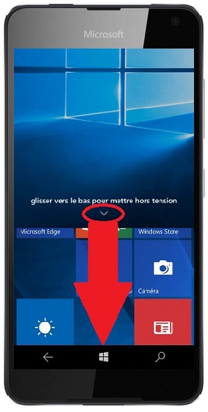 Comment éteindre le Microsoft Lumia 650 ?