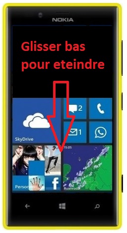 Comment éteindre le Nokia Lumia 720 ?