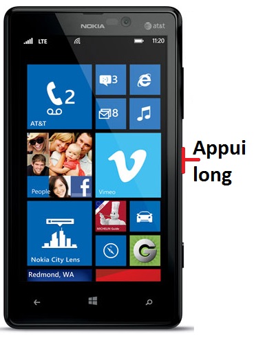 Comment éteindre le Nokia Lumia 820 ?