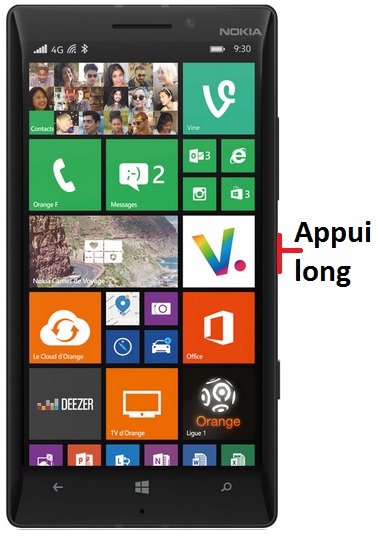 Comment éteindre le Nokia Lumia 930 ?