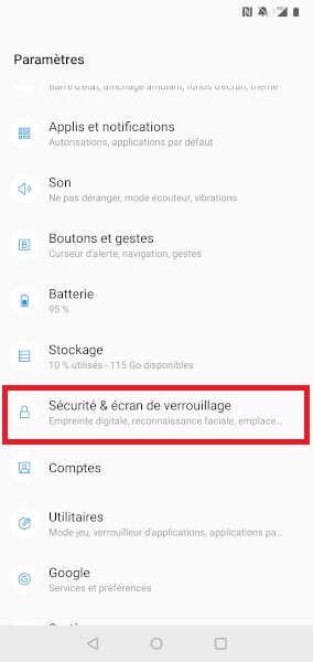 Modifier le code PIN de la SIM sur OnePlus 3T