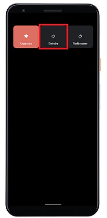 Comment éteindre le Google Pixel 3a ?