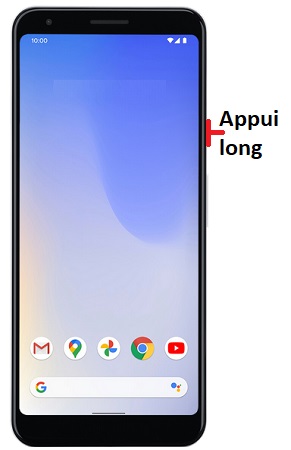 Comment éteindre le Google Pixel 3a ?