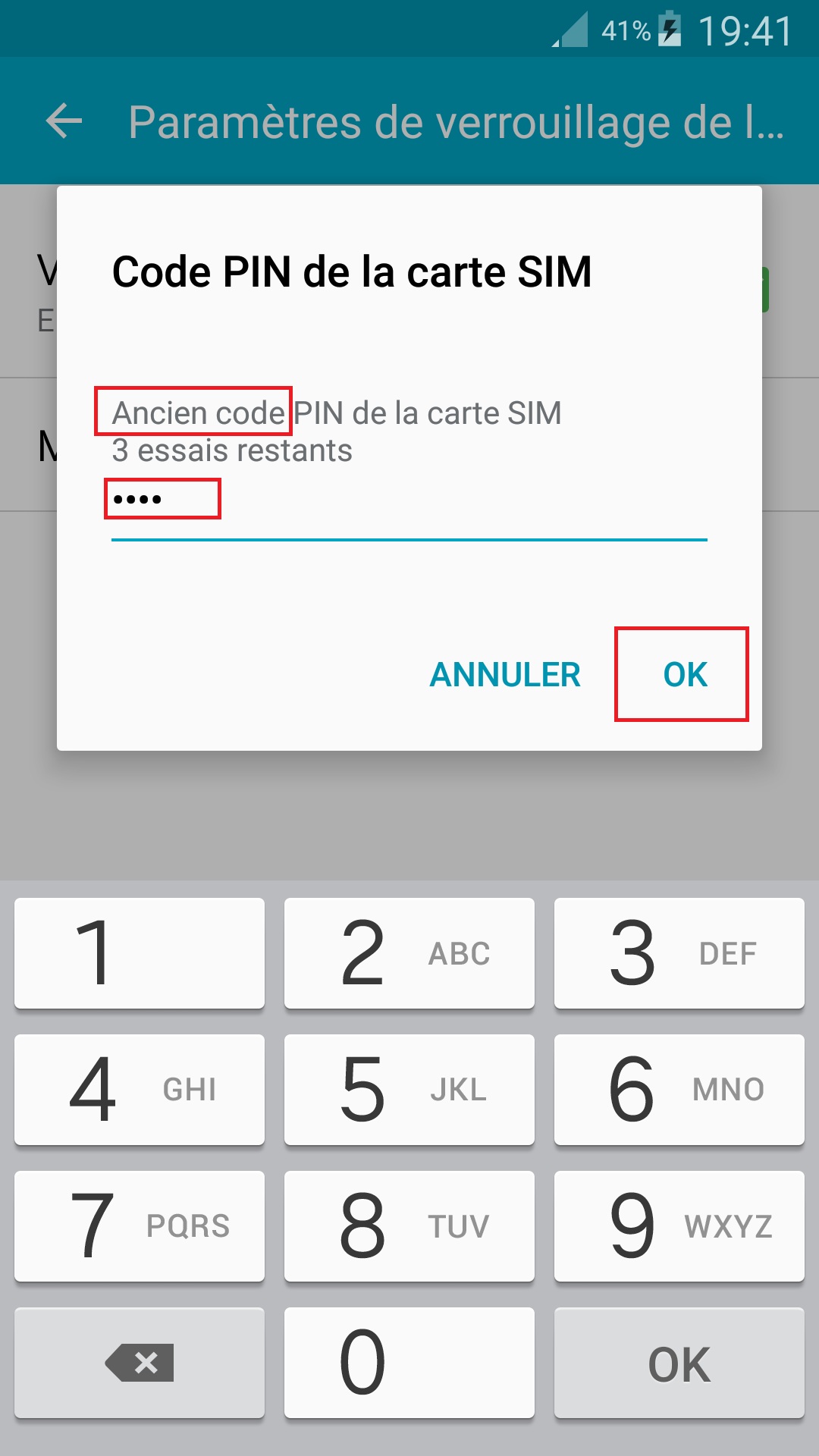 Changer le code PIN sur le Samsung A5