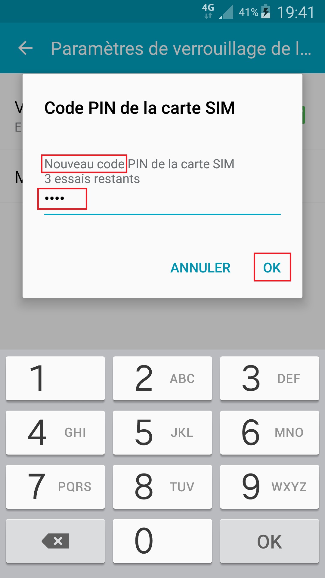 Changer le code PIN sur le Samsung A5
