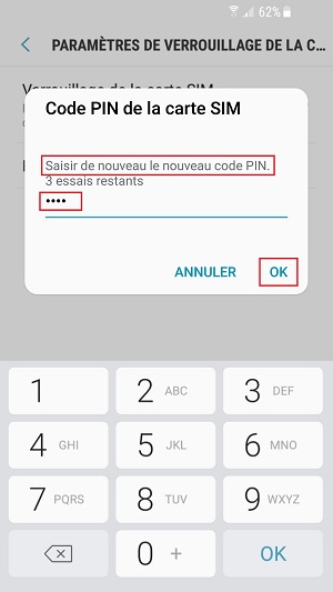 Changer le code PIN sur le Samsung A5 2016
