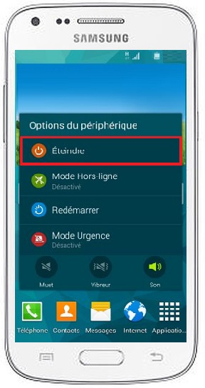 Comment éteindre le Samsung Core Plus ?