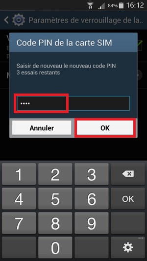 Changer le code PIN sur le Samsung Note 2